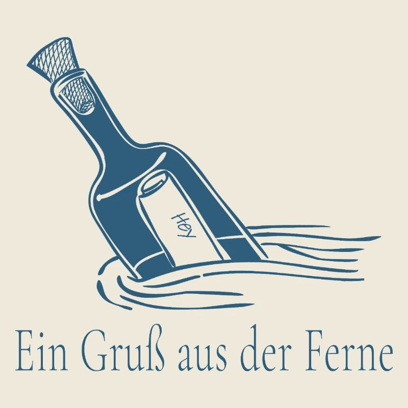 Ein Gruß aus der Ferne Flaschenpost Design