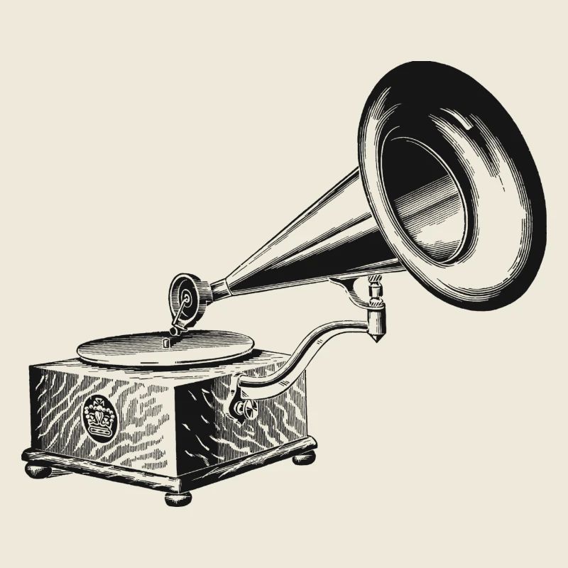 Gramophone music old school vintage gift idea