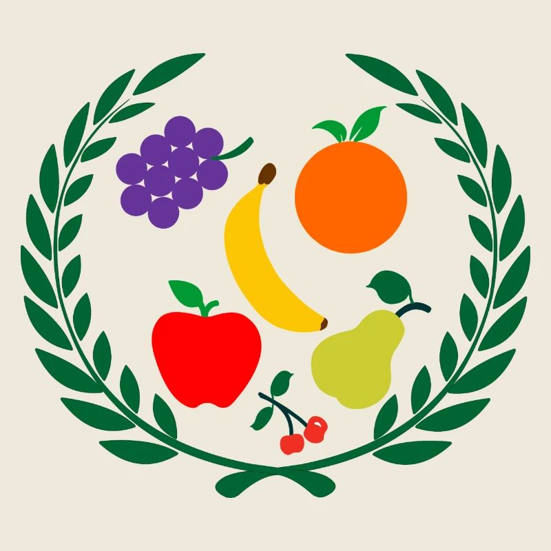 Fruit en couronne de laurier