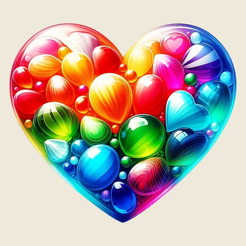 Coeur coloré