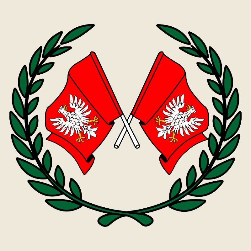 Flags Masovia laurel wreath
