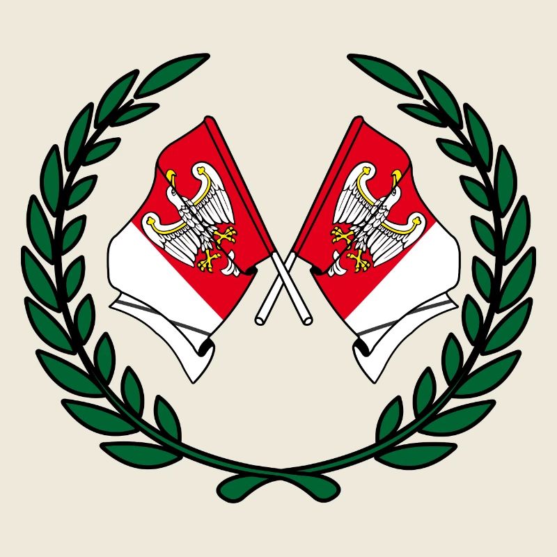 Flags Greater Poland laurel wreath