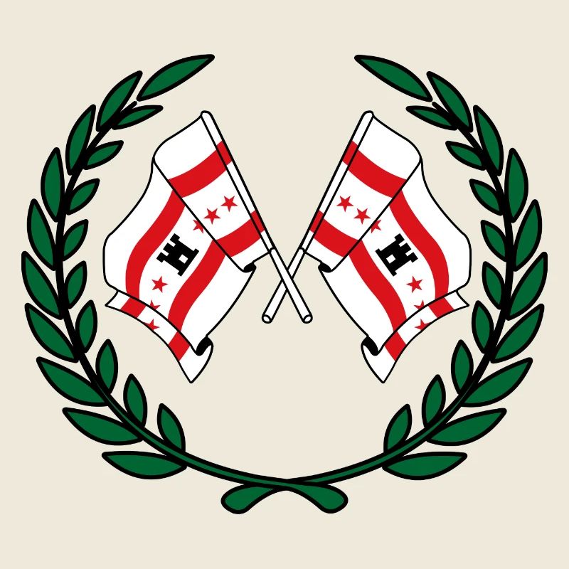 Drapeaux de la province de Drenthe couronne de laurier