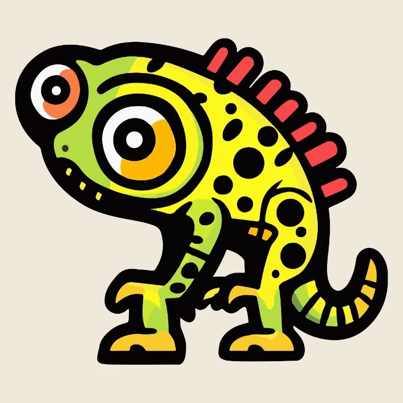 Chameleon Halloween Comic Funny