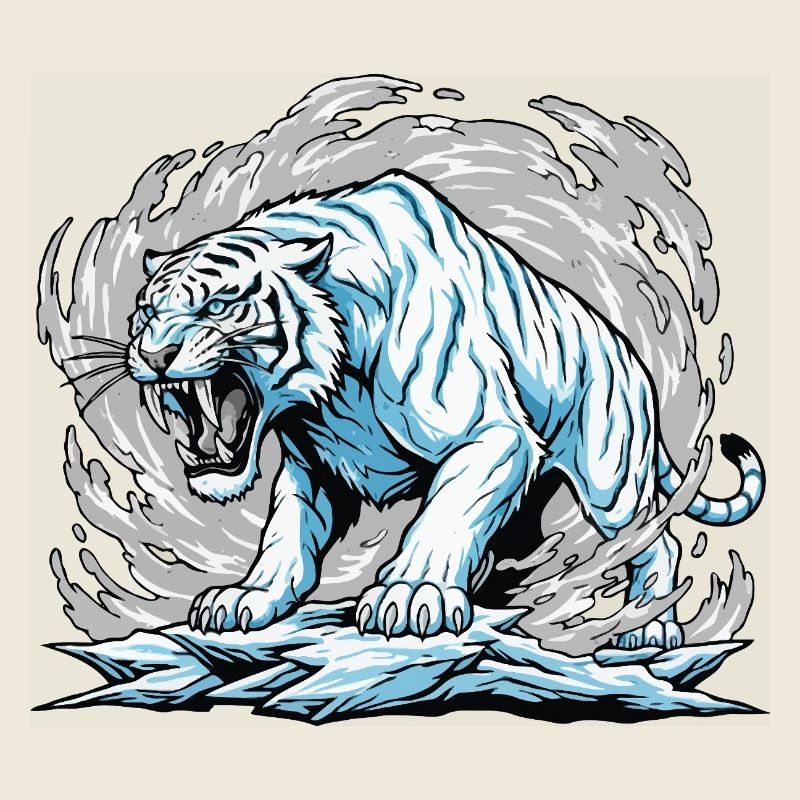 Der gefrorene Tiger im Golf