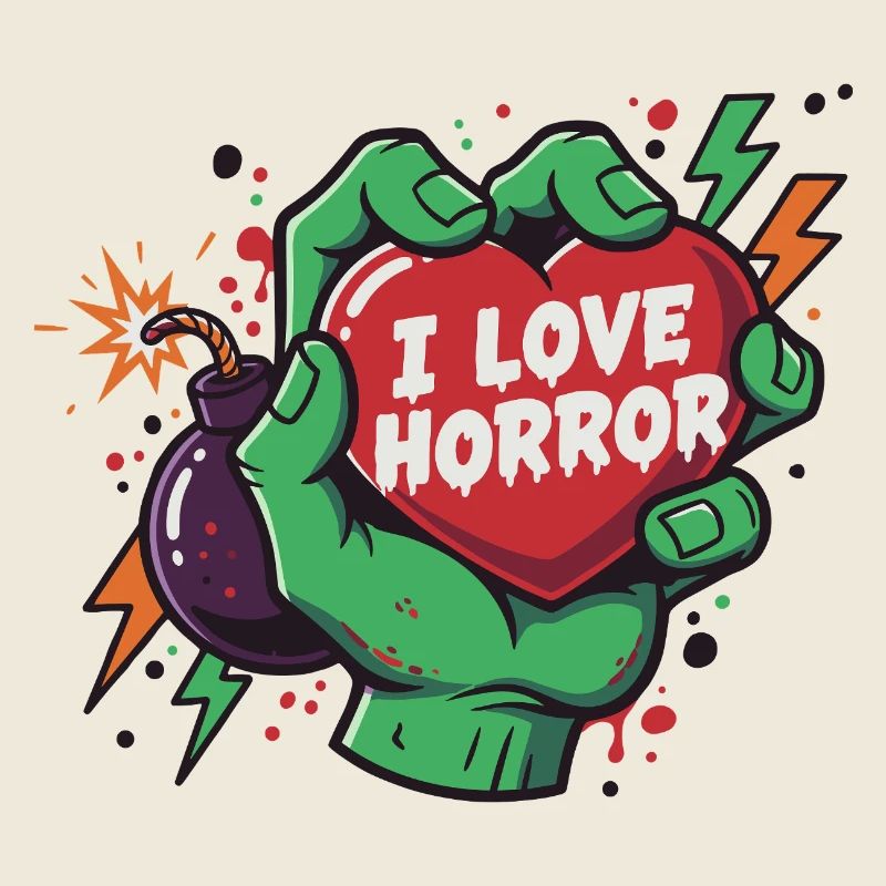HorrorHeart dans la main de zombie
