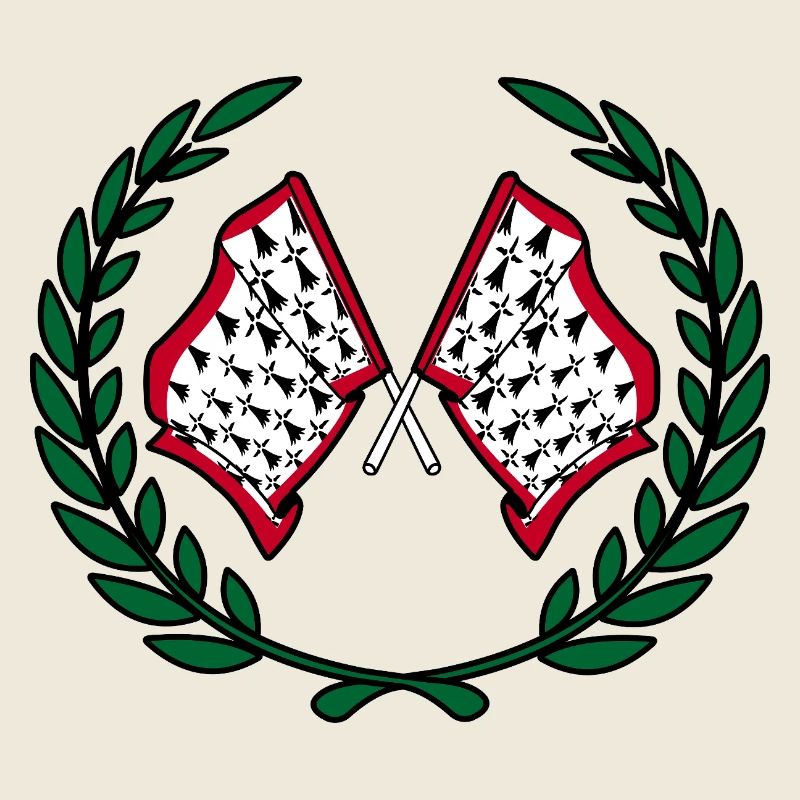 Couronne de laurier au drapeau limousin