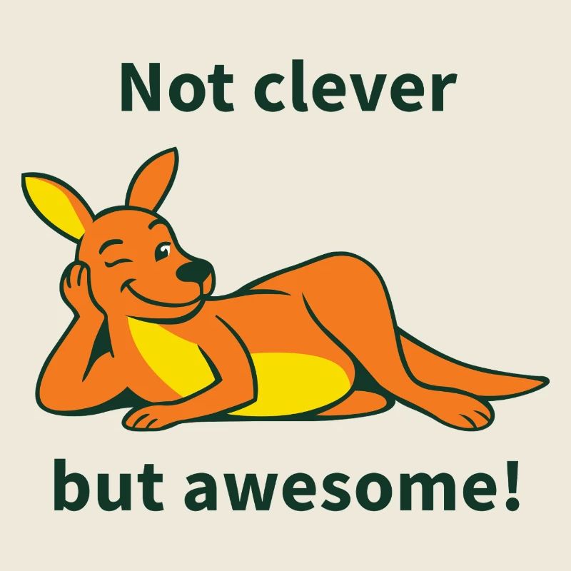 Kangaroo with a cheeky saying