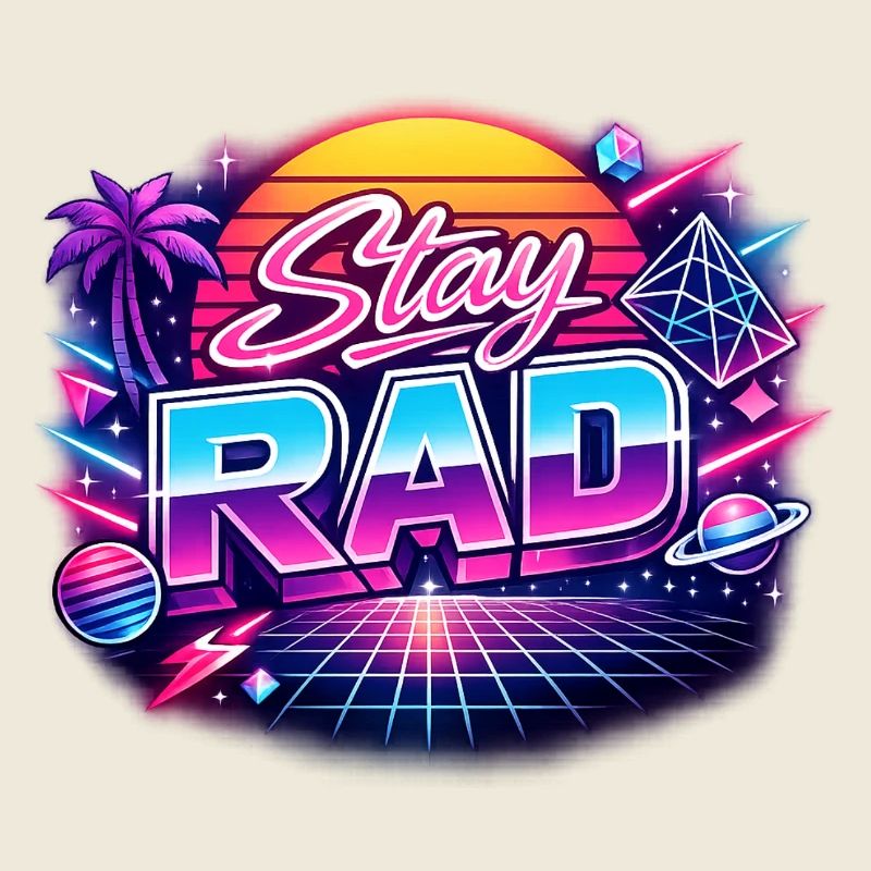 Restez RAD Neon Rétro