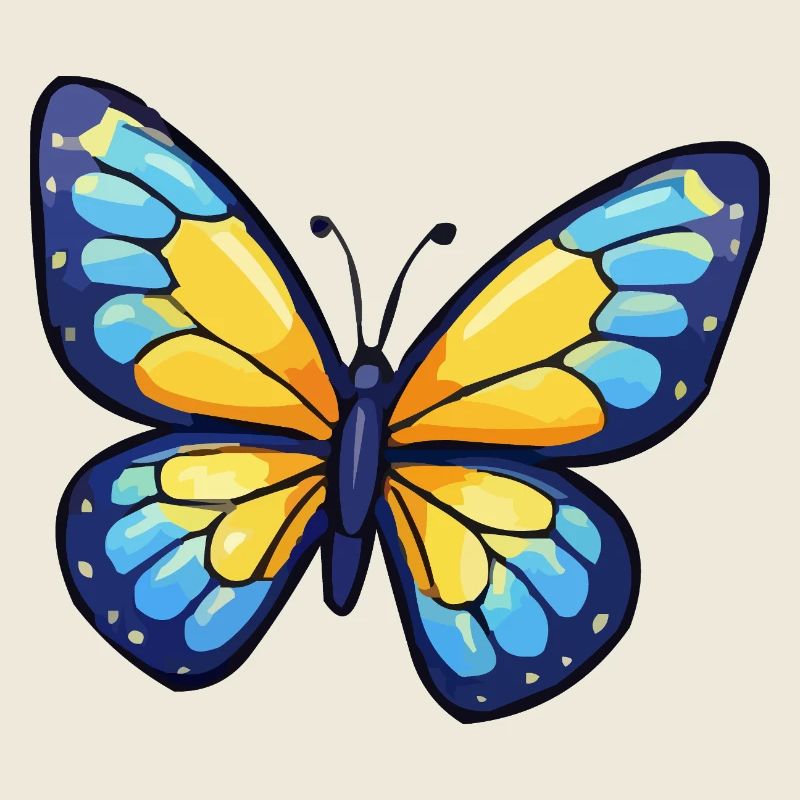 Blau Gelber Schmetterling