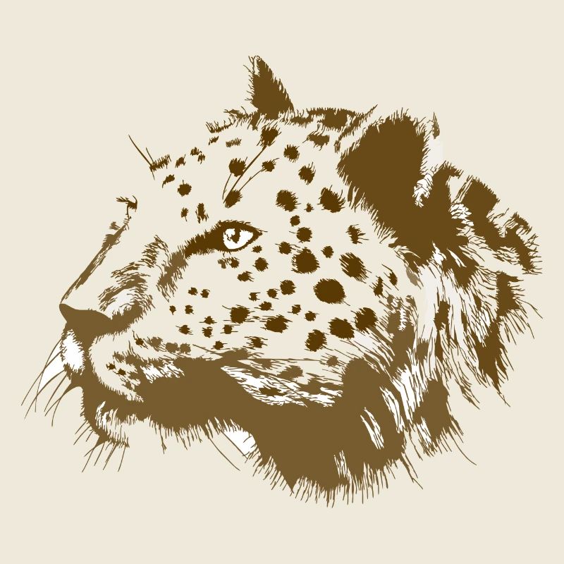 Tête de lion animal en style numérique