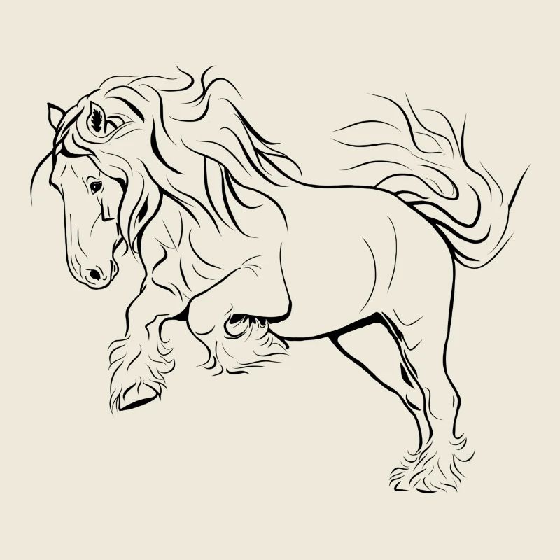 Shire in gallop