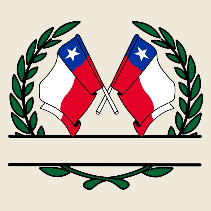 Fahnen Chile Lorbeerkranz Banner