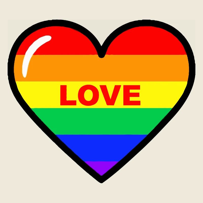 Regenbogen Herz Liebe