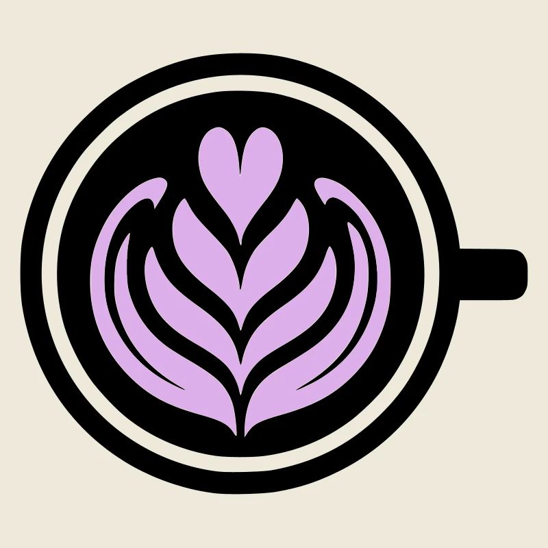 Coffee Love: Latte Art Heart Vector