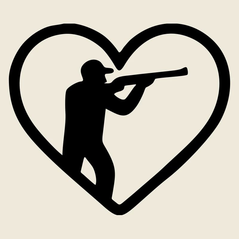 Jagdherz – Jäger-Silhouette