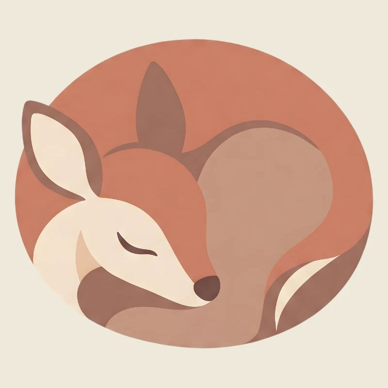 Sleeping Fox in Soft Palette