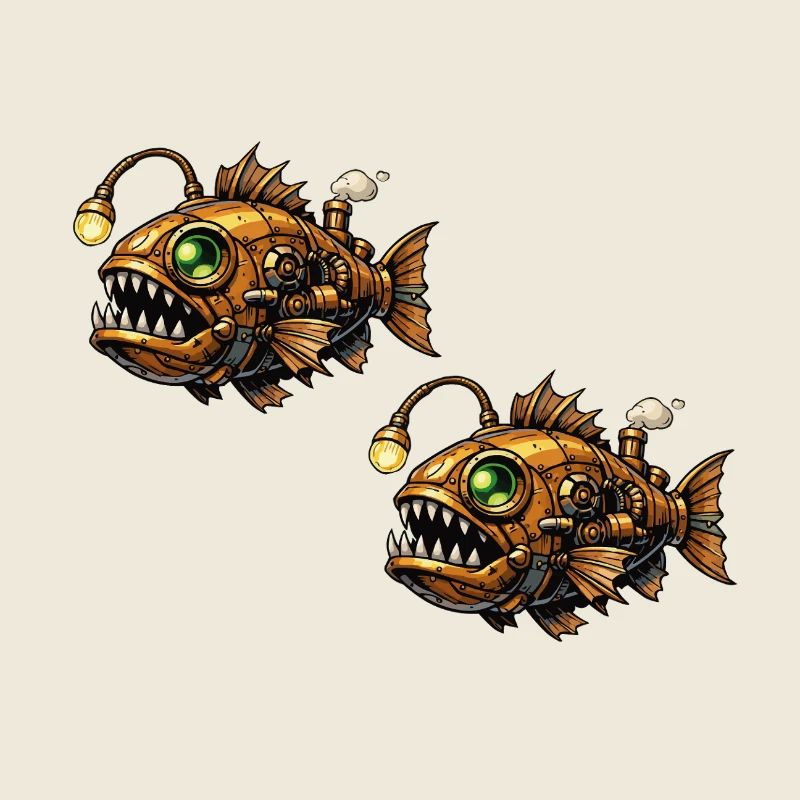 Steampunk Tiefsee Piranhas
