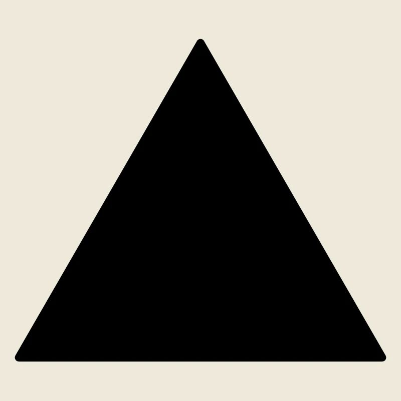 Triangle équilatéral de symbole noir