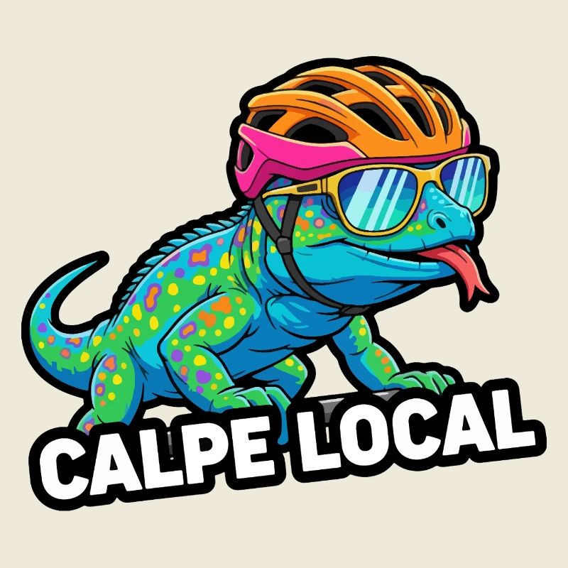Lézard cycliste local de Calpe