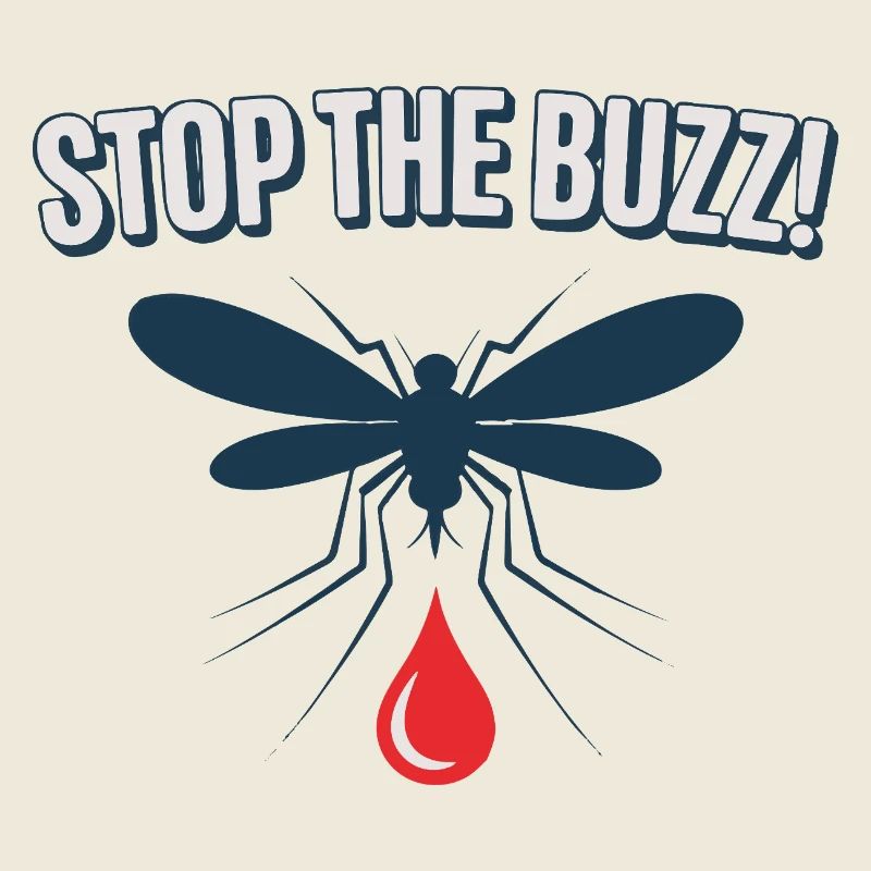 Stop the Buzz Mosquito Blood Drop