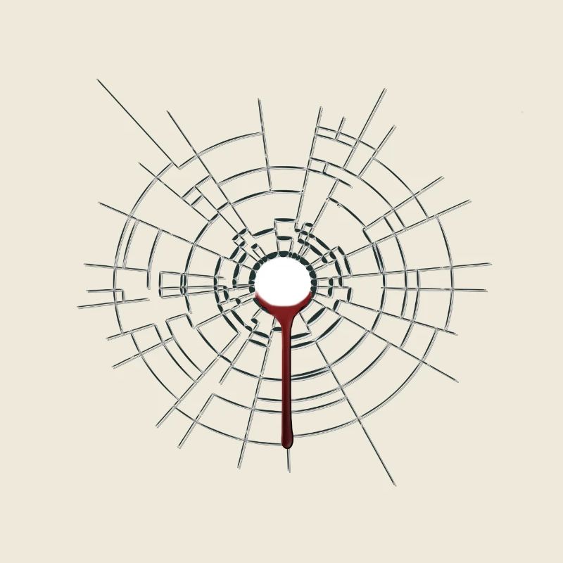 Einschussloch. Cool. Geschenk. Lustig.