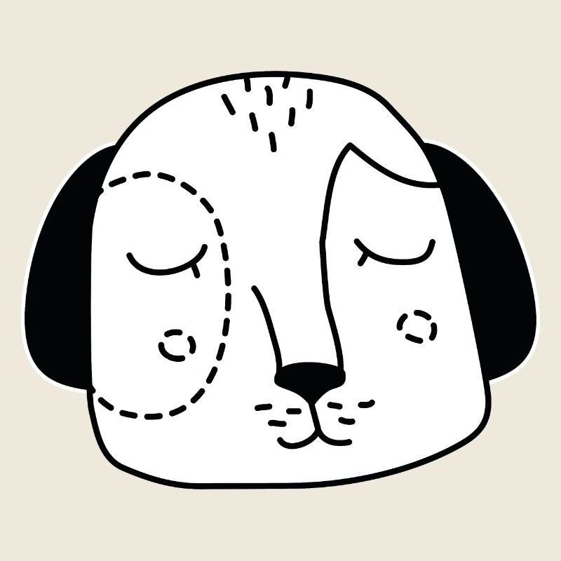 Tête de chien visage de chien