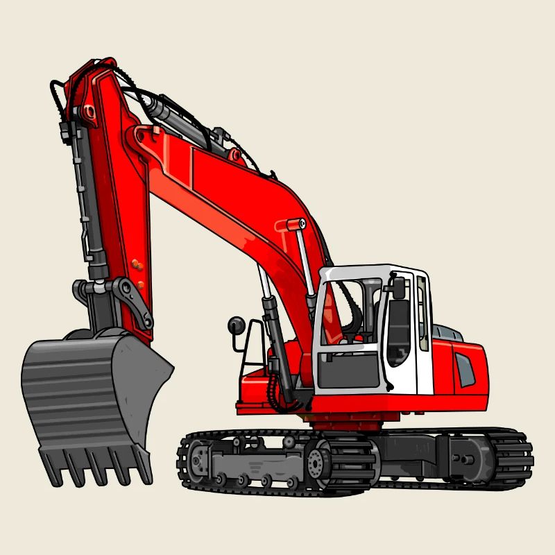 Excavator red