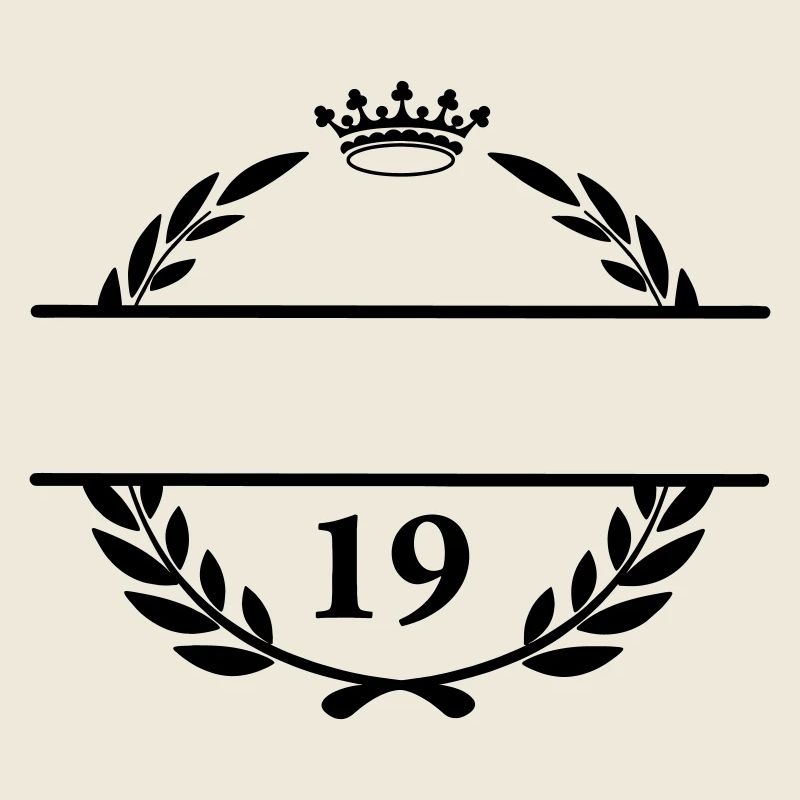 Bannière de nom Lauwerkrans avec le numéro 19