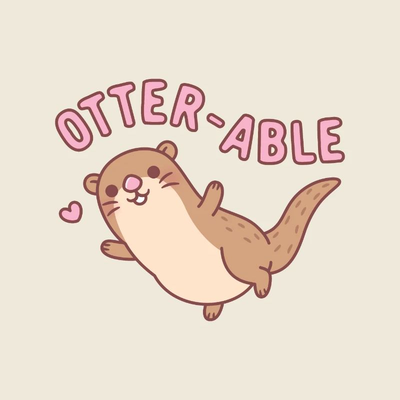 Cute Otter Otterable Pun