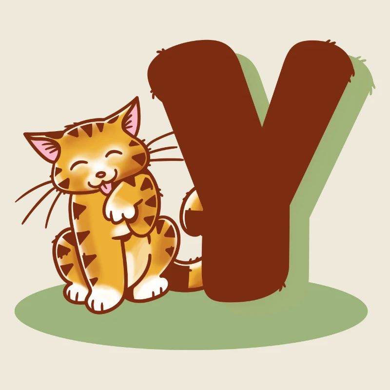 Cat Letter Y