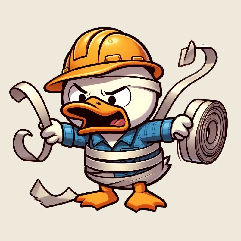 Ducks Ouvrier du bâtiment : l’humour dans le style de chantier de construction