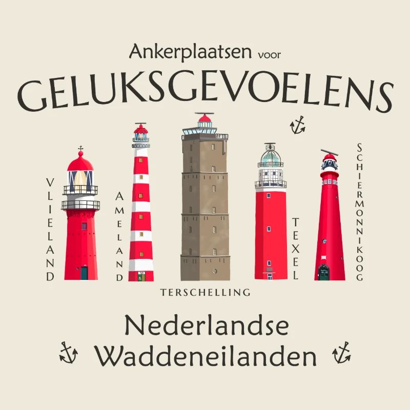 Ameland, Texel, Terschellingen Dessin à la main