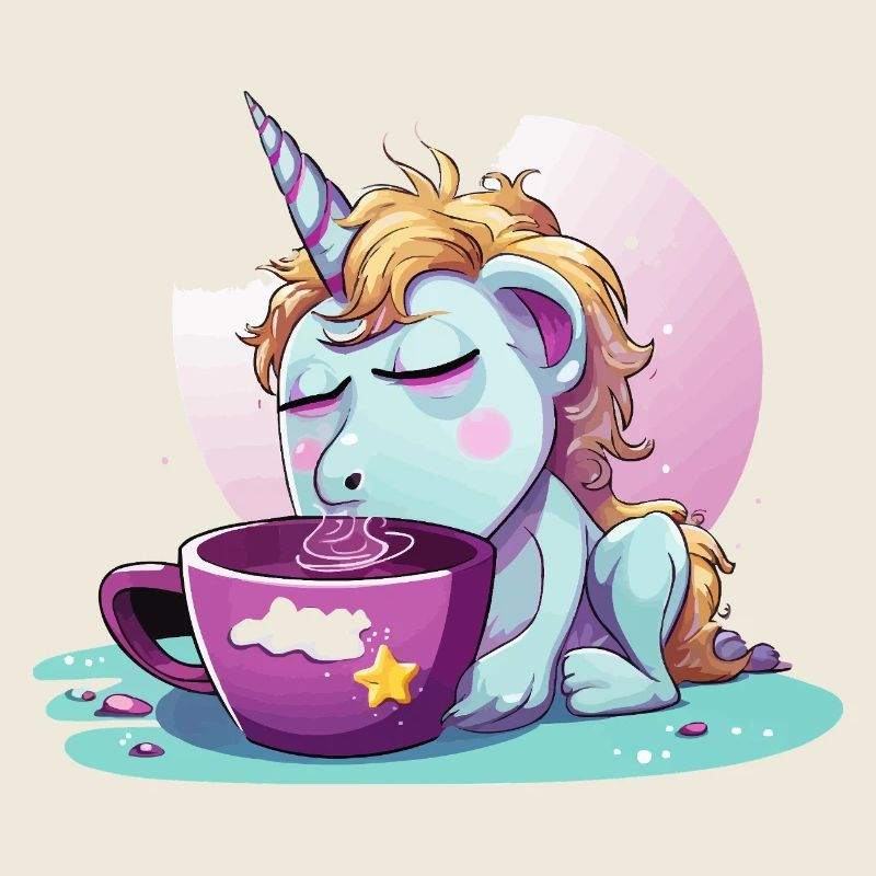 Schlummerndes Einhorn Kaffeezauber