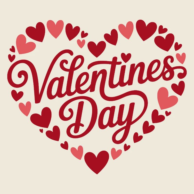 Valentine's Day Heart Font Pattern