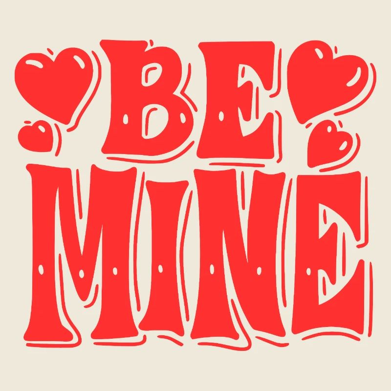 Be Mine Hearts Retro