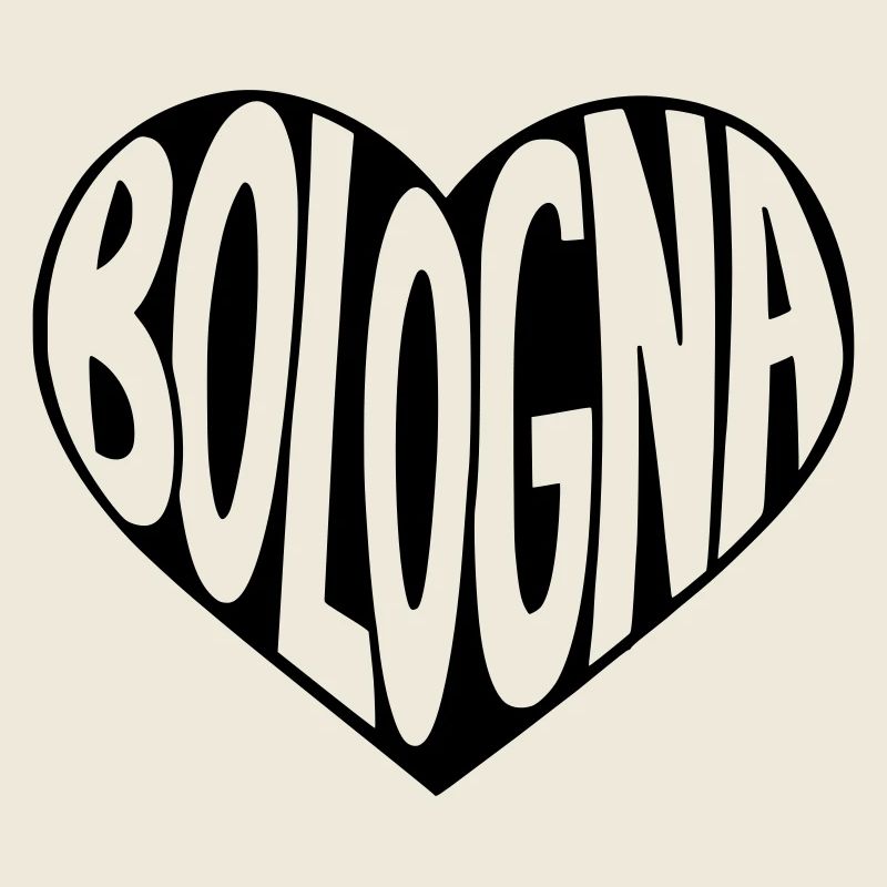 Bologna Herz Typografie