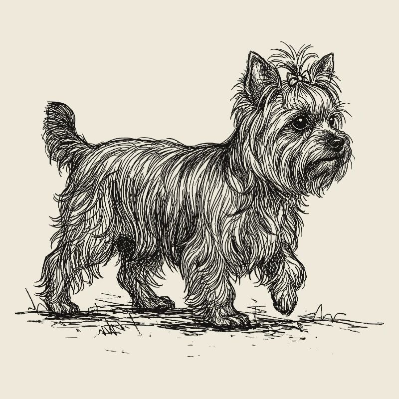 Yorkshire Terrier Sketch – Hund Design