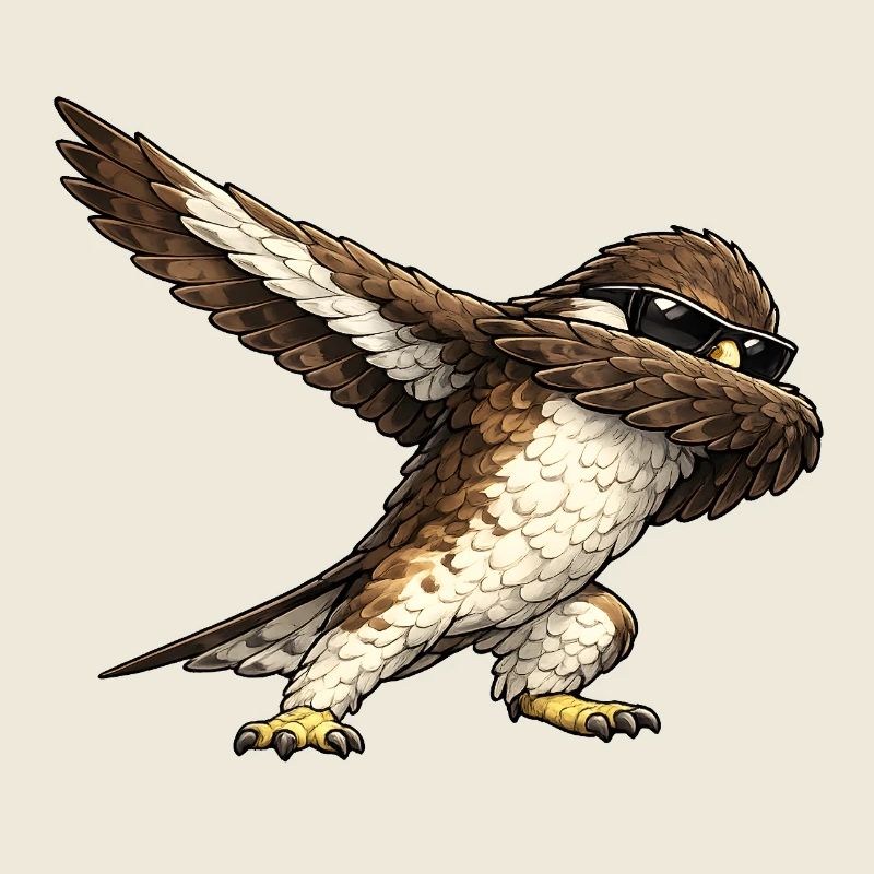 Dabbing buzzard