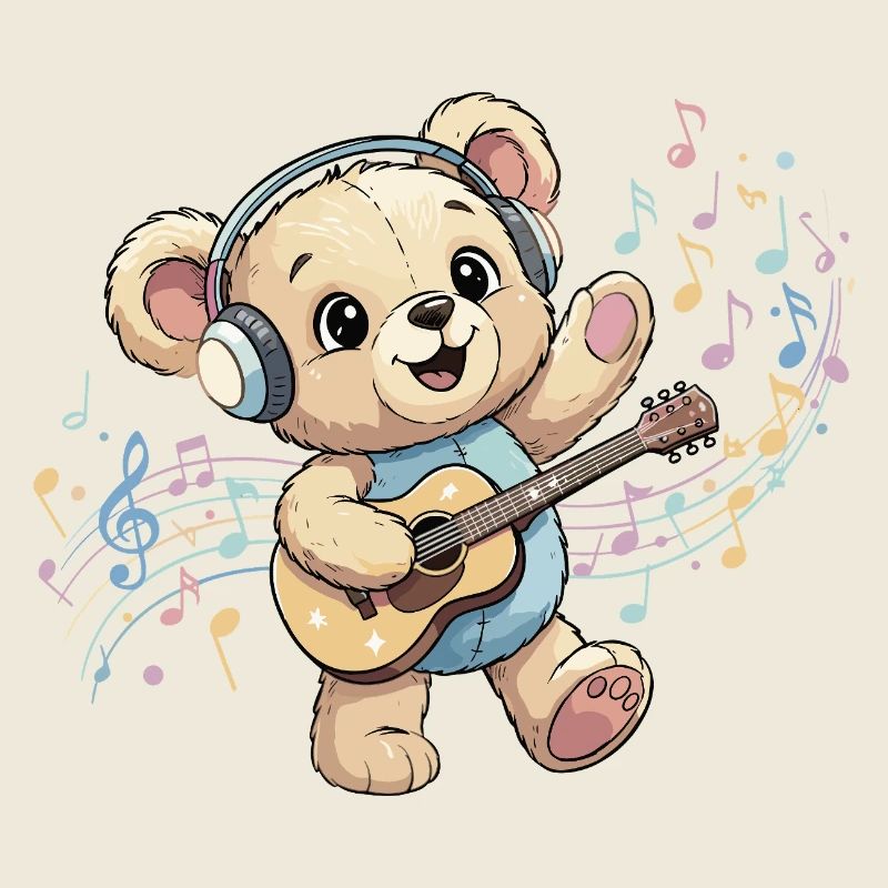 Cuddly Bear avec groove de guitare