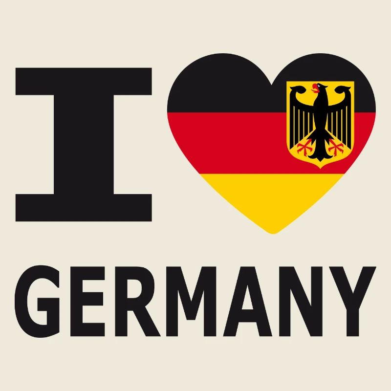 I love Germany / Germany flag and eagle