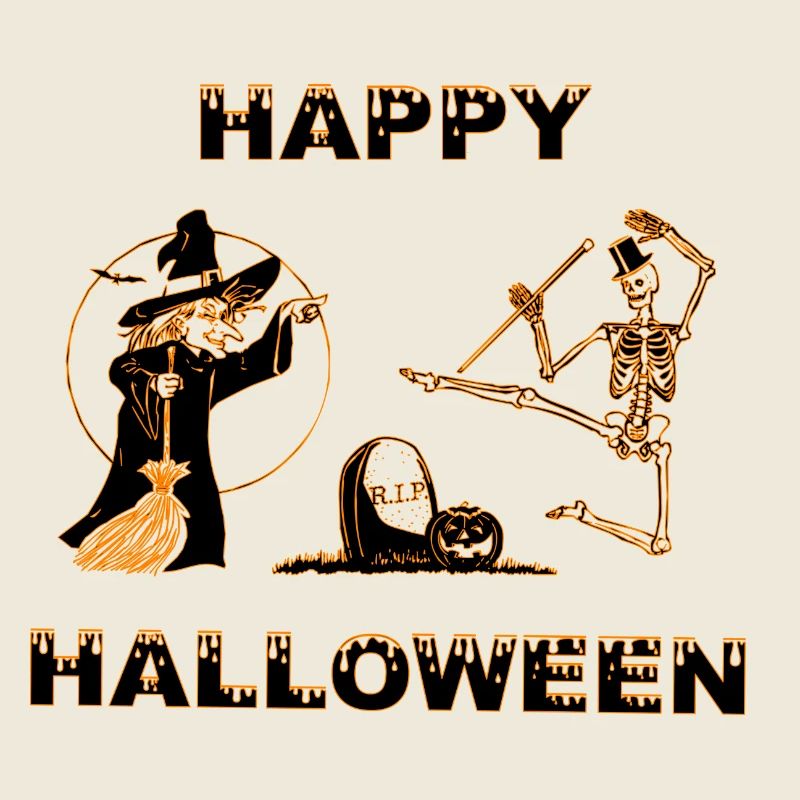 Sorciers d’Halloween effrayants et conception de squelette