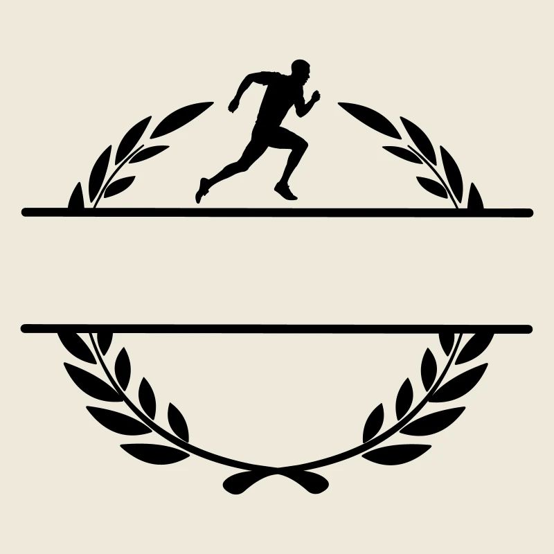 Coureur en couronne de laurier
