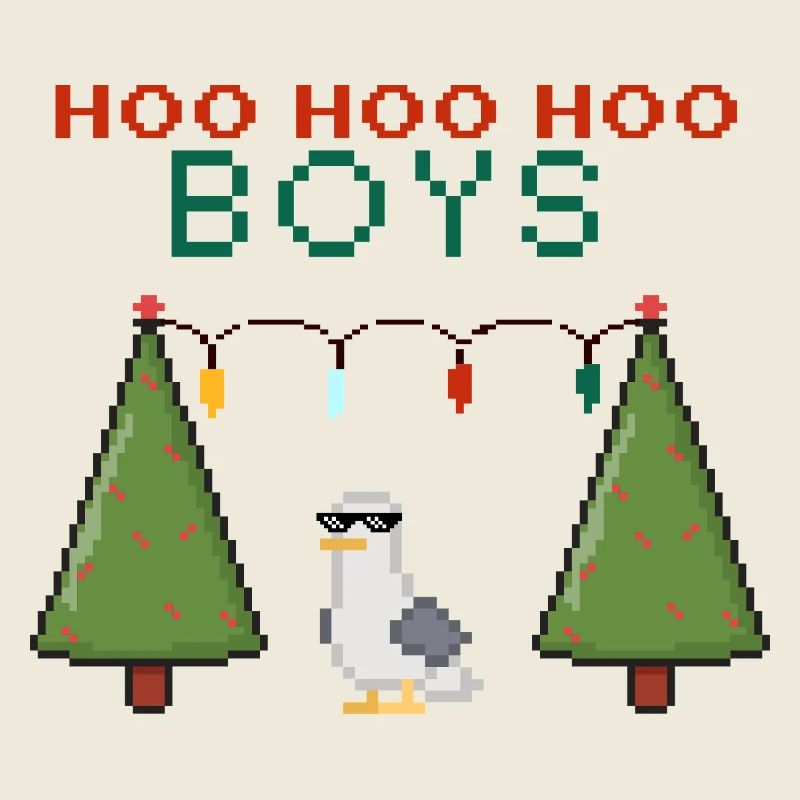Pixel Seemöwe Weihnachts Boys