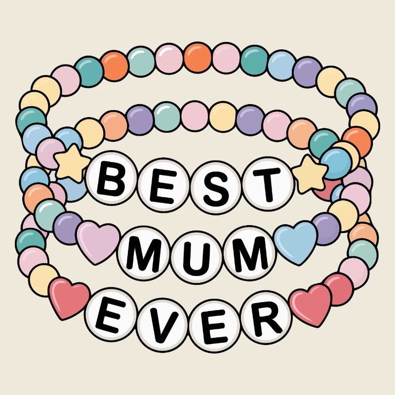 Beste Mama Ever - Perlenkette für Muttertag