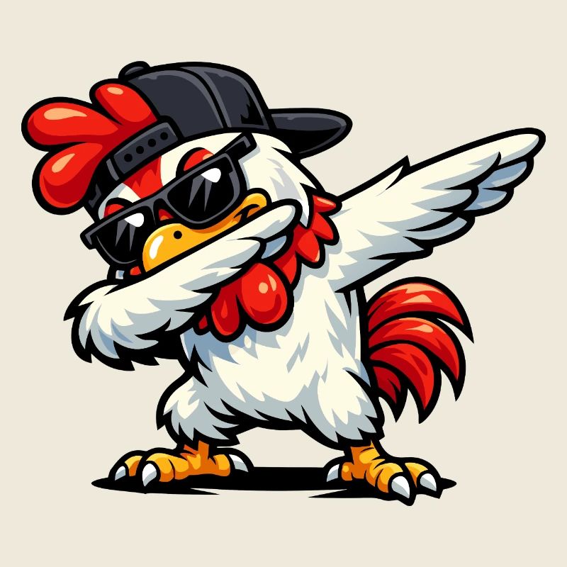 Dabbing Rooster