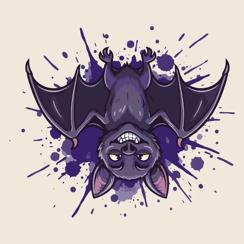 Nachtfledermaus Lila Splash