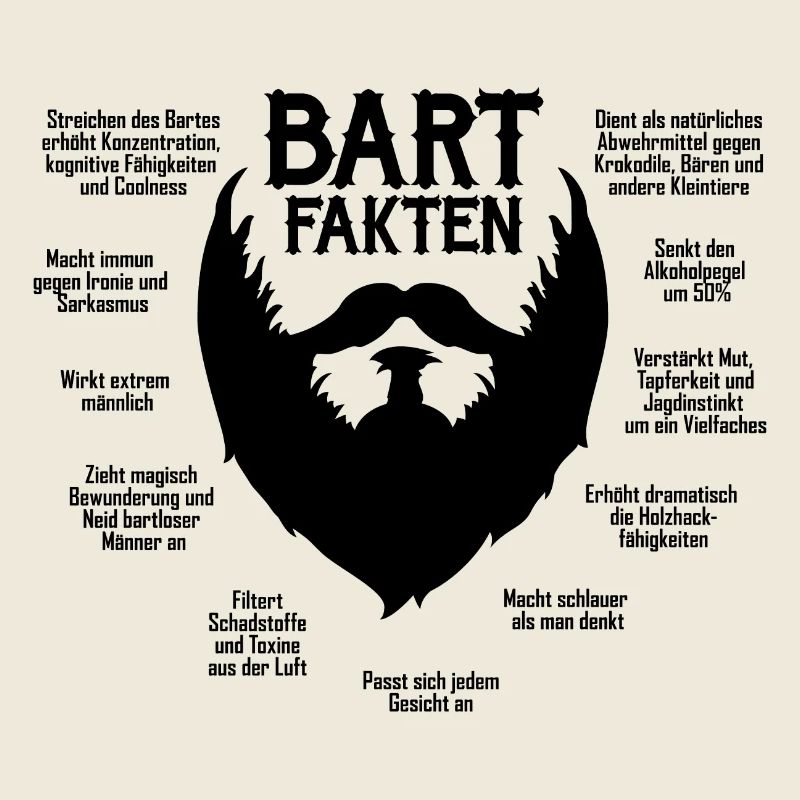 Bartfakten / Bart-Fakten (schwarz)