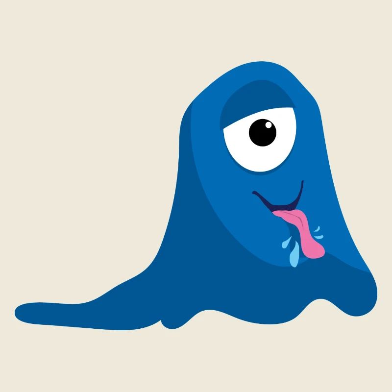Blaues Augenmonster
