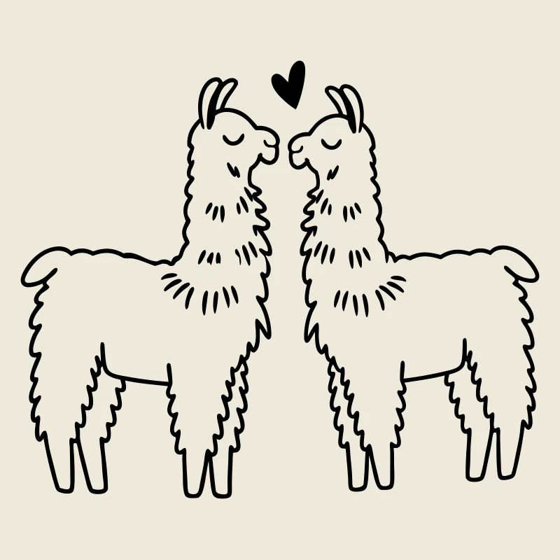 llamas in love